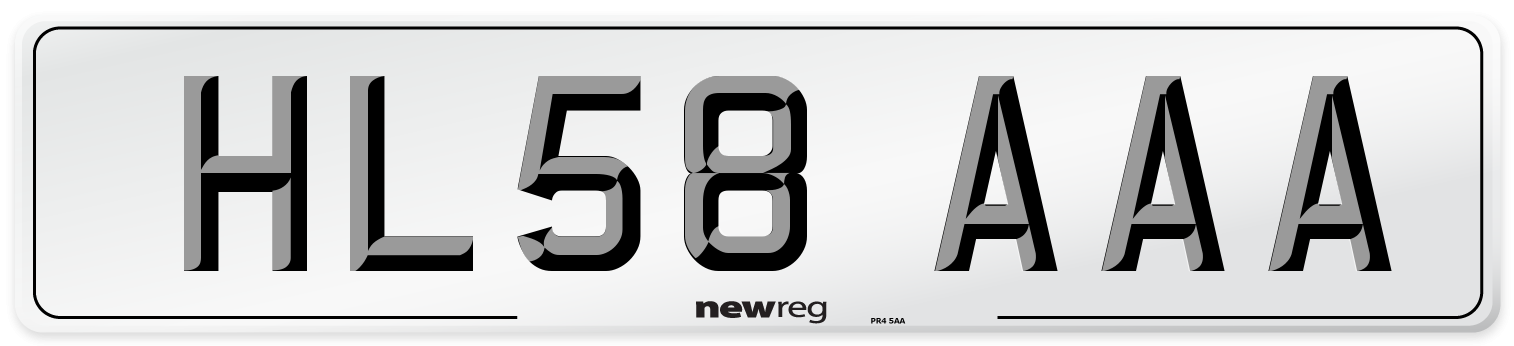 HL58 AAA Number Plate from New Reg